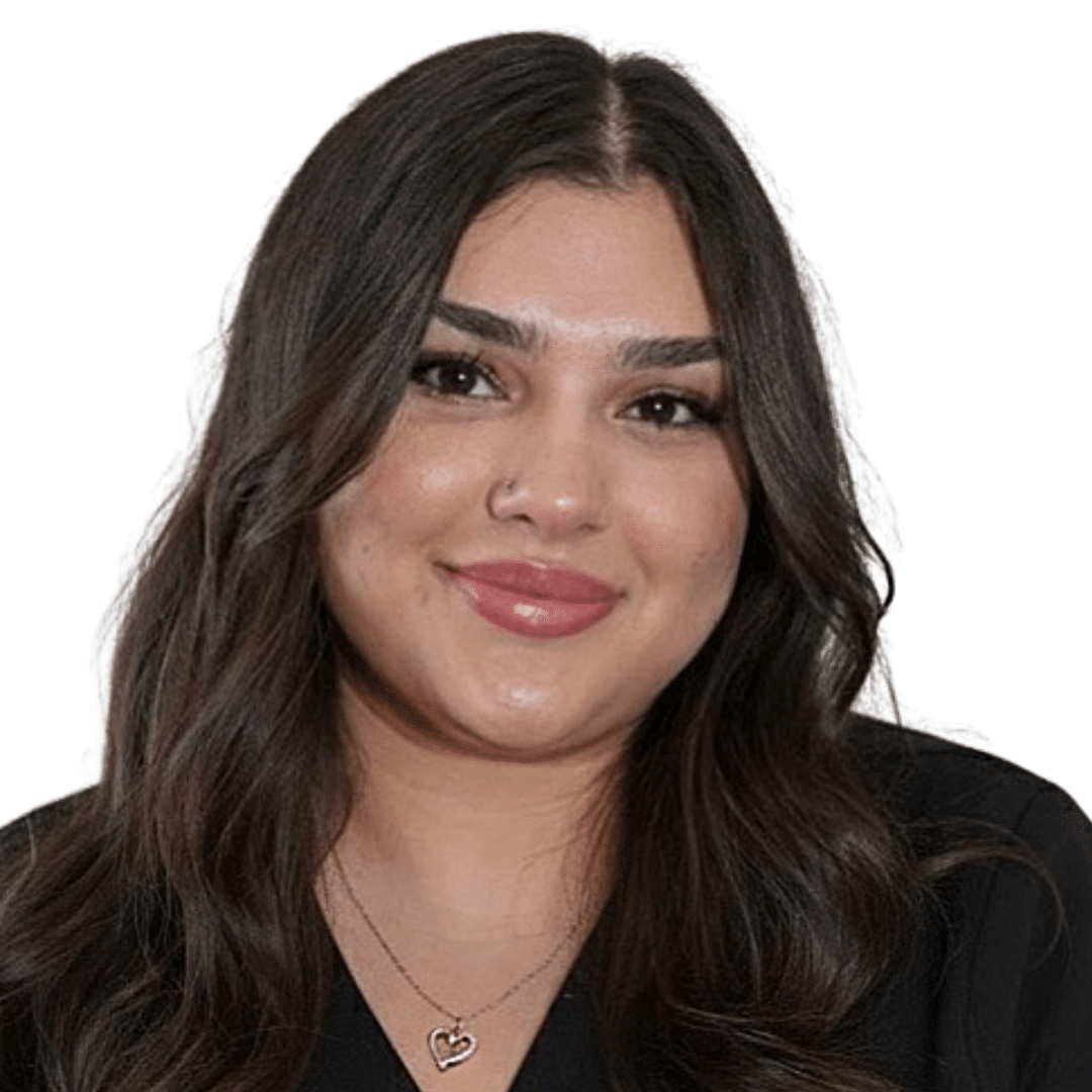 a woman smiling for the camera