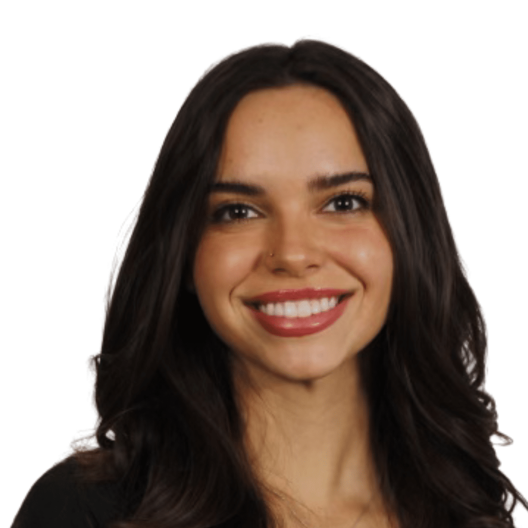 a woman smiling for the camera